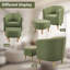 Upholstered 27" Wide Barrel Chair with Ottoman-203763087