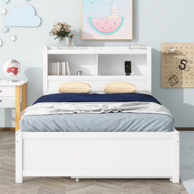 Amayas Solid Wood Platform Storage Bed