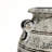 18.3" H Black and White Distressed Earthenware Floor Vase
