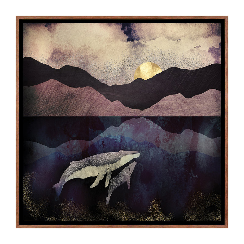 Bond I - impression d'art graphique, H 26 po x l 26 po x P 1,5 po, Toile avec cadre brun, Pas de tapis