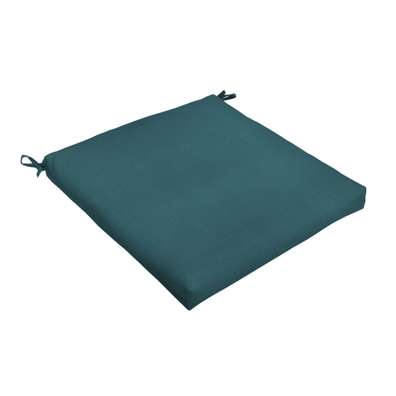Outdoor 2.5'' Dining Chair Seat Cushion, Fresco Peacock, 20" W x 20" D