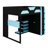 Functional Loft Bed With Study Desk, Multi-Tier Storage, USB Connectivity And Customizable RGB Lights-996581511