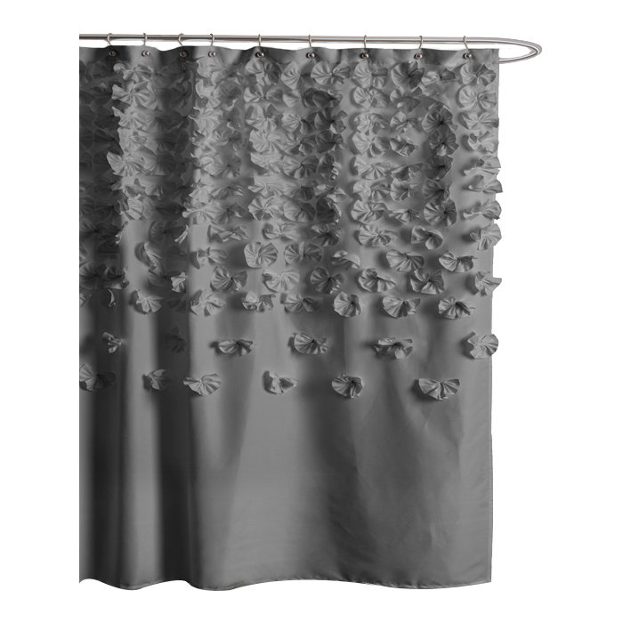 Danielo Polyester Shower Curtain, Grey