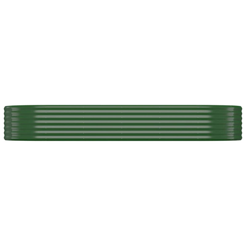Garden Raised Bed Powder-coated Steel, green, 36cm H x 249cm W x 100cm D