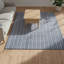 Tapis tissé à la main | Tapis en laine et bambou en soie moderne | Tapis d'intérieur bleu clair de 9 mm d'épaisseur-527919872