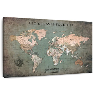 Travel Together II Push Pin World Amrico
