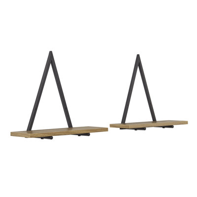 Clydean Floating Reversible Triangle Wall Shelves