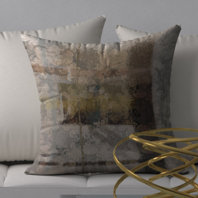 Abstract Reversible Throw Pillow, 24" x 24"