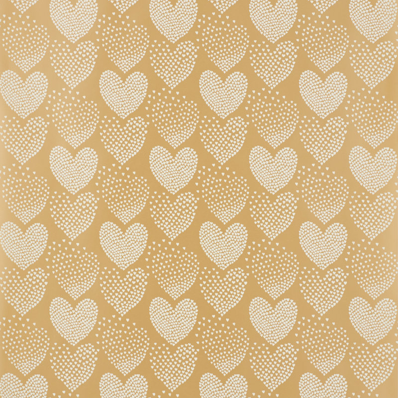 Heart Of Hearts Wallpaper, Ivory/Gold