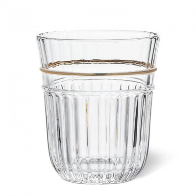 Fence With Gold Ring Tumbler Glass