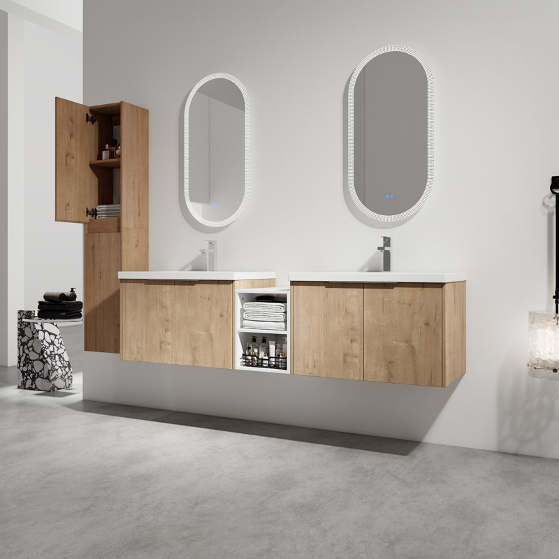 Multifunctional Wall-Mounted Bathroom Double Vanity Sets