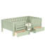 Lit de jour simple avec 2 tiroirs et garde-corps double-531429391