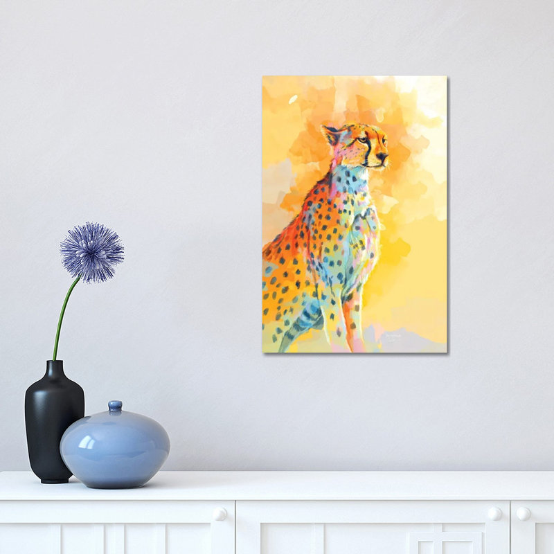 «Cheetah Wild Grace», impression sur toile tendue, H 18 po x l 12 po x 1,5 po