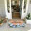 Tapis de sol intérieur 20 po x 32 po Watercolor Hydrangea Butterfly Welcome Print