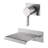 Sumerain 1 Handle Bathroom Waterfall Faucet, High Flow Wall Mount Bathtub Faucet with Waterfall Tub Spout with Rough in Valve-64621788