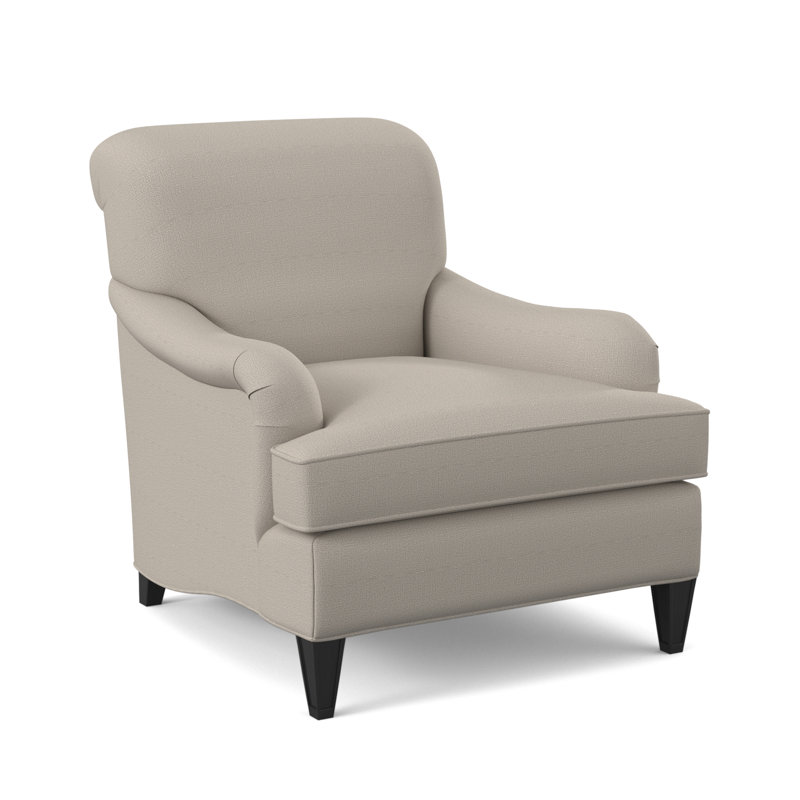 Bristol Sunbrella® Armchair, White Caps Fog, Espresso