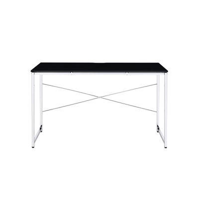 Black And Writing Workstation With Frame Shelf Bookcase For Office Rectangular Desk Stable Construction