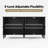 58" Wide Retro Sideboard Cabinet With Adjustable Shelves And 4 Doors-1605203832