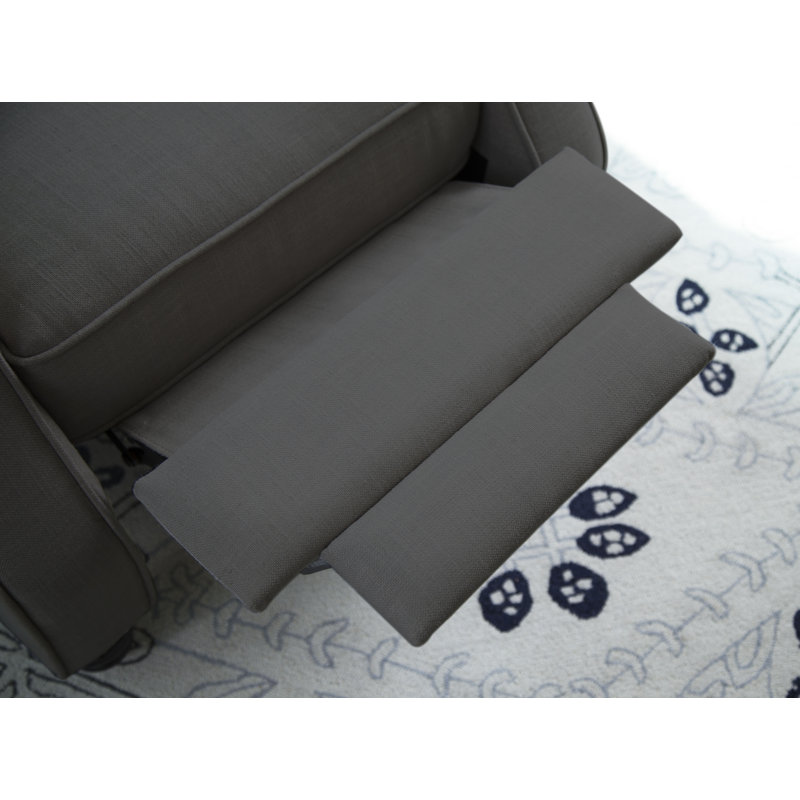 Fauteuil inclinable manuel Chih, 100 % polyester gris anthracite