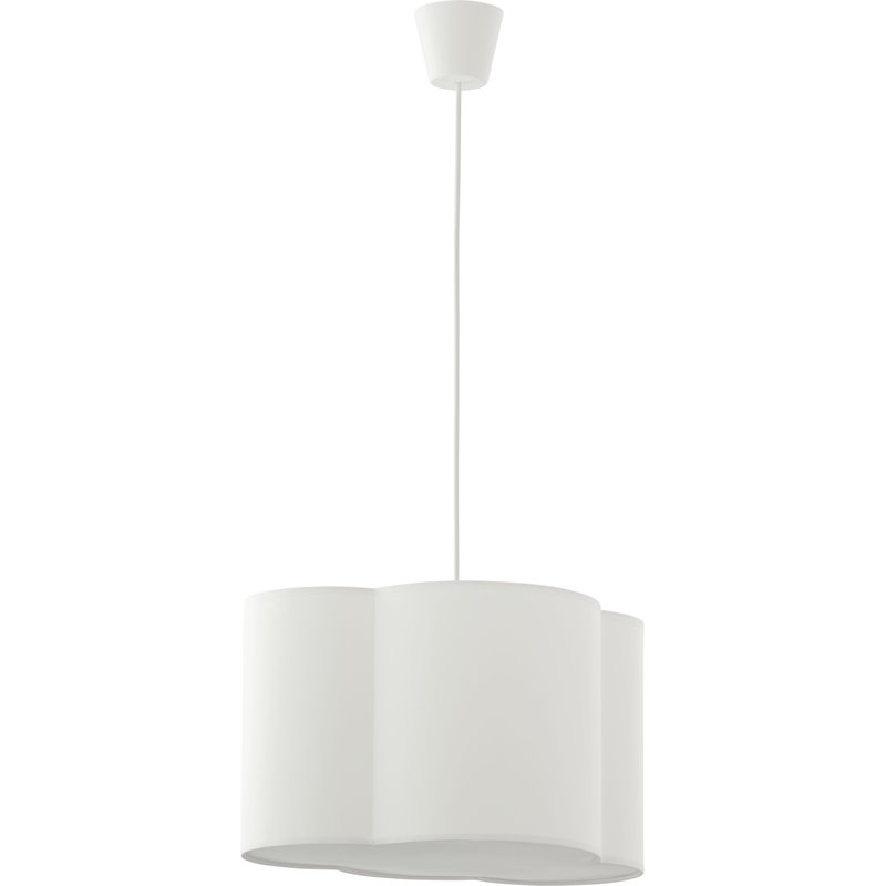 Avelino 1 - Light Grey Single Pendant, White