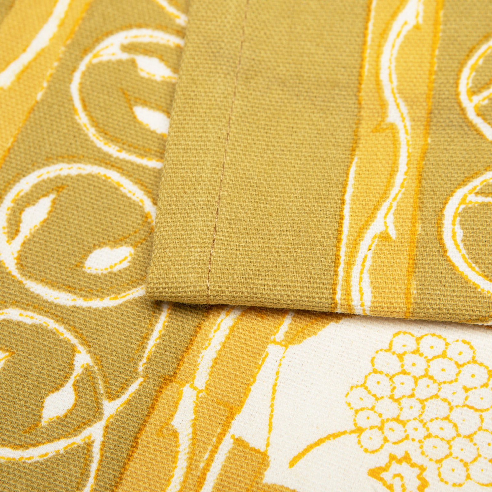 Bryssa Floral Table Runnner, 72" x 16", Mustard/Gray