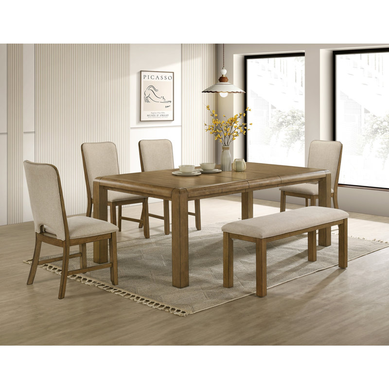 1 table de salle à manger à rallonge 18 po, H 30 po x l 42 po x P 82 po