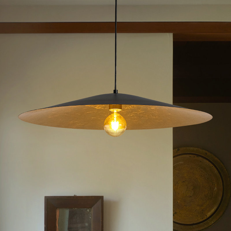 Luminaire suspendu industriel surdimensionné en métal 31,5 po