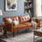 68" Mid-Century Modern Tufted Upholstered Futon Adjustable Backrest Sofa Bed-1539717729