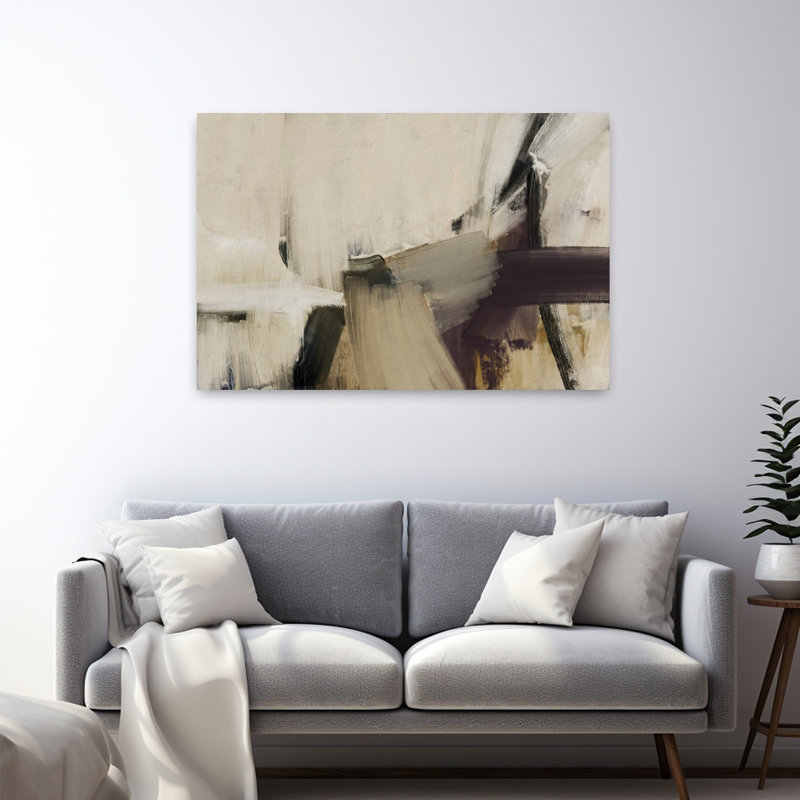 Art contemporain contemporain abstrait, H 32 po x l 48 po