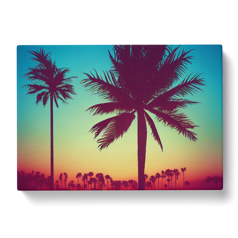 Victorious Palm Trees - Wrapped Canvas, 40cm H x 60cm W x 3cm D