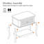 Ireno 28''W French Transitional Fluted Drawer Front End Table with Pull-Out Top Shelf, Curved Solid Wood Legs and Lower Open Shelf Set of 2-809945136