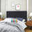 Tufted Upholstered Queen Size Bed Headboard In Modern Button Design, Adjustable Solid Wood Head Board, Solid Wood Head Board With Durable Metal Legs In Bedroom-808229437