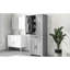 Armoire de salle de bain grise - spacieuse, 1 tablette réglable, armoire basculante en finition, plusieurs compartiments-2015618661