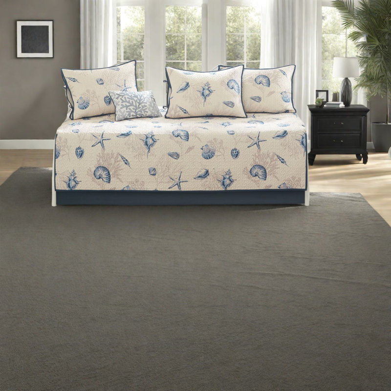 Ensembles de literie réversible Coastal, housse de lit de jour en microfibre bleu, confort de chambre d'amis