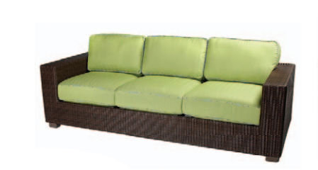 Montecito Outdoor 3 - Seat Patio Sofa, Pique Gravel Sunbrella®