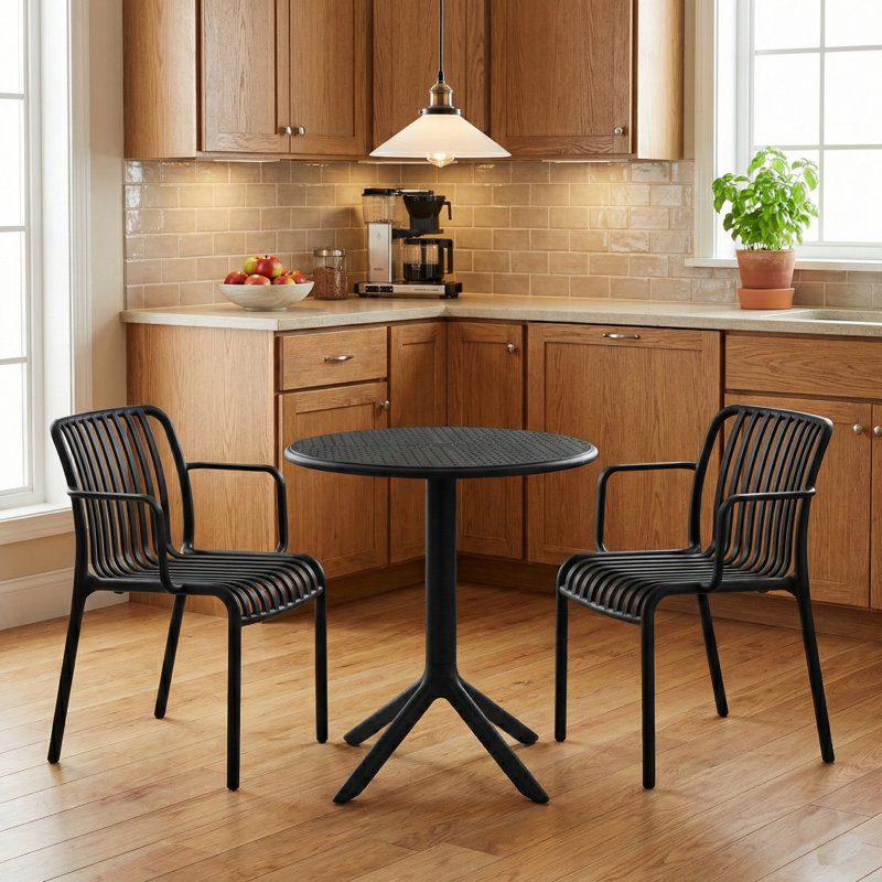 2 - Person Dining Set, Black