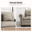 Ensemble de salon 2 pièces rembourré avec canapé et causeuse, canapé modulaire surdimensionné à assise profonde aspect lin avec garniture cloutée-806873056