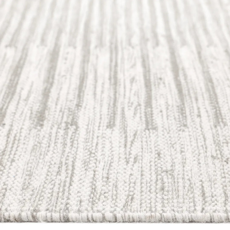 Tapis rayé tissé à la main Nevins, Rectangle 8 pi x 10 pi
