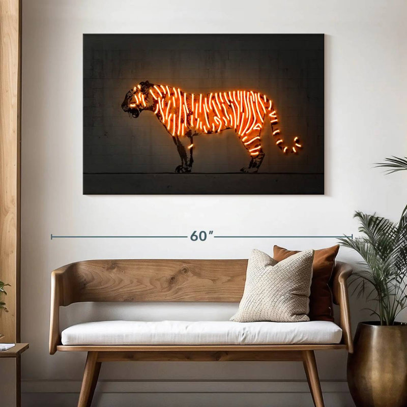 Brampt Glowing Tiger, 32" H x 48" W