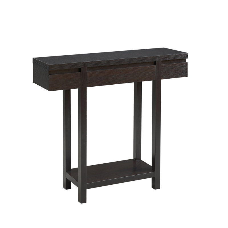 Entryway hallway Console Table with one drawer one shelf wooden leg frame handleless design