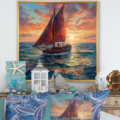 Voilier en mer II sur toile