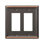 Amerelle Chelsea Aged Bronze 2 gang Stamped Steel Decorator Wall Plate 1 pk