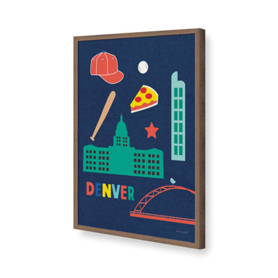 «City Fun Denver» par Ann Kelle, reproduction d'art sur toile