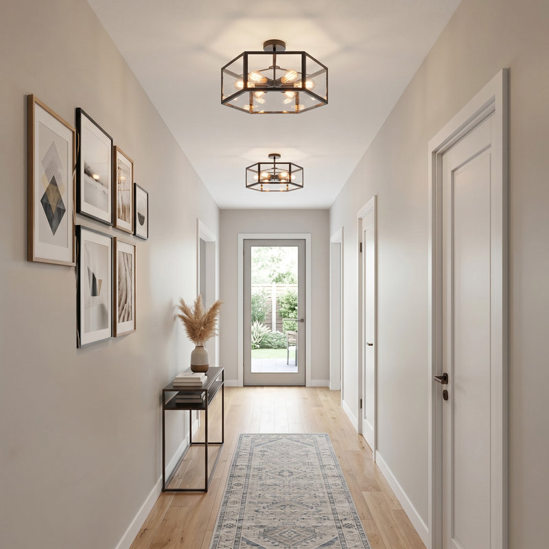 6-light Modern Semi Flush Mount