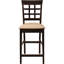 2 tabourets à hauteur de comptoir avec finition beige et cappuccino - idéal pour les réceptions décontractées et offre une option d'assise décontractée
