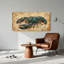 Ensemble de 1 tableau sur toile représentant une carte du homard-130709966-130709964