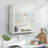 23.62'' Glass Door Wall Cabinet with Two-Tier Storage, Open Shelf, and Towel Rack-126619680
