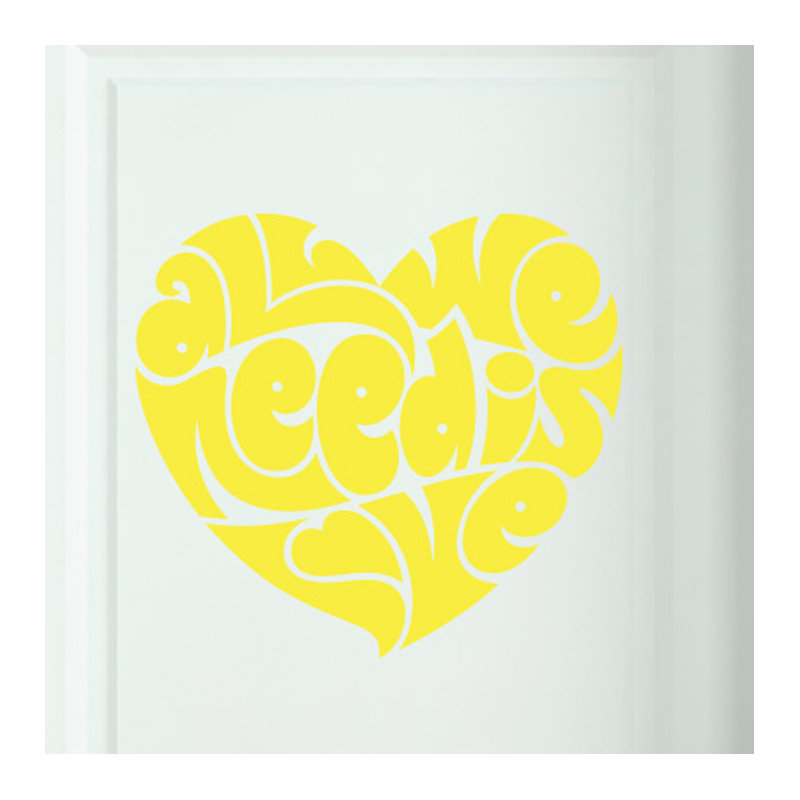 Wall Decal, Bright Yellow