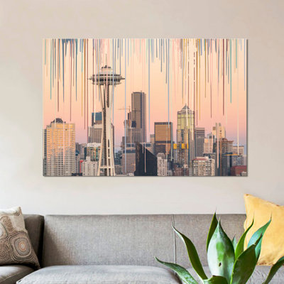 «Hello Seattle» par 5by5collective - Impression sur toile tendue sur toile tendue avec châssis