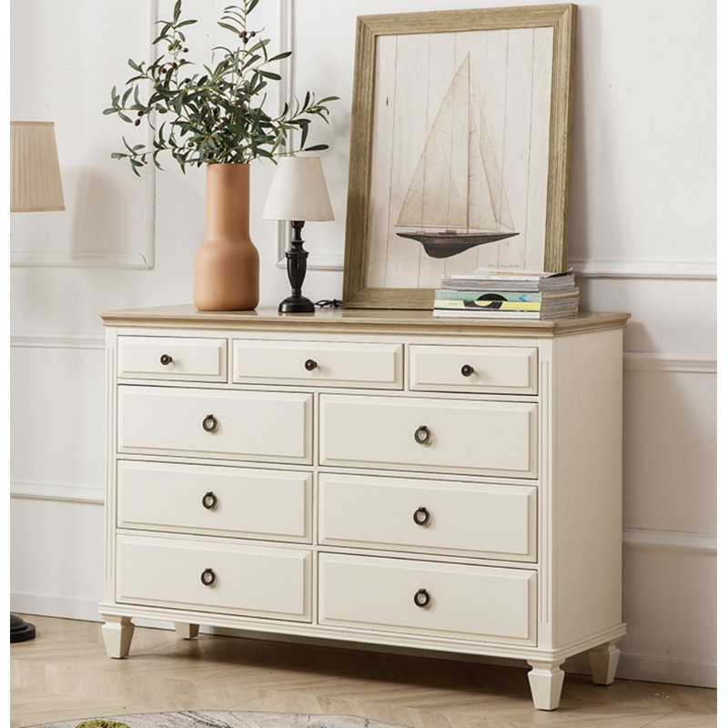 Armoire simple en bois massif beige